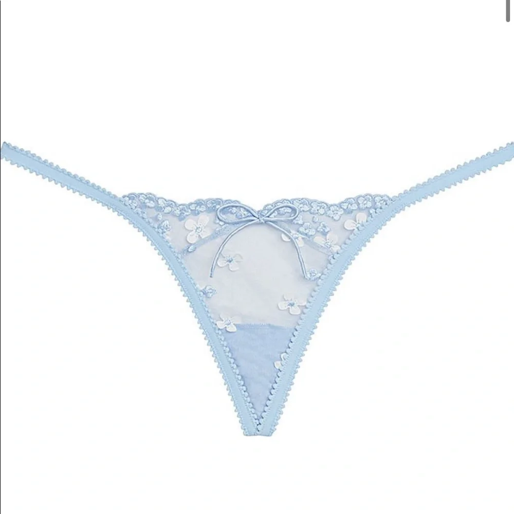 2 PIECE FOR LOVE & LEMONS Daisy Embroidered Bra thong set